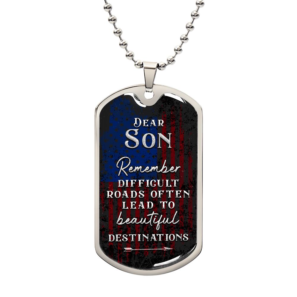 Dear Son Dog Tag