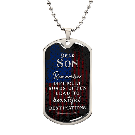 Dear Son Dog Tag