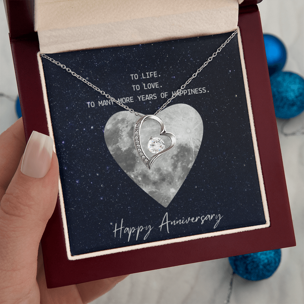 Happy Anniversary Love Galaxy Necklace