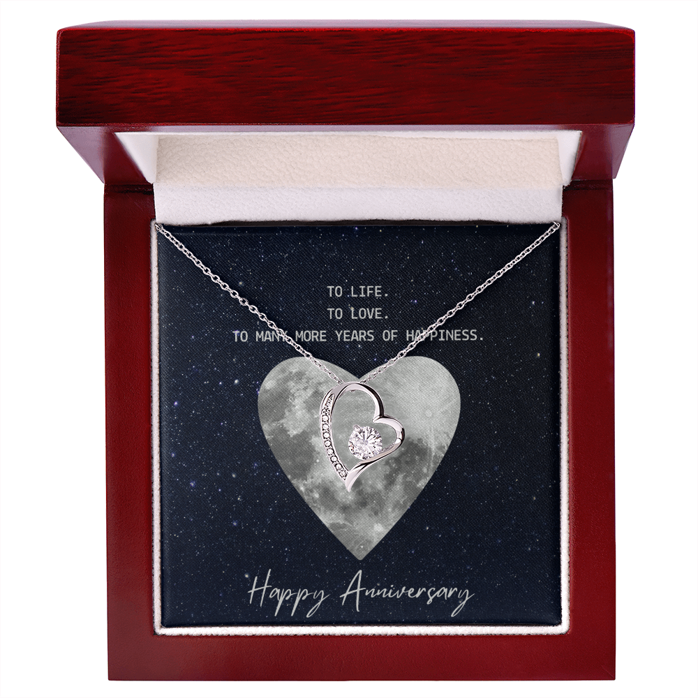 Happy Anniversary Love Galaxy Necklace