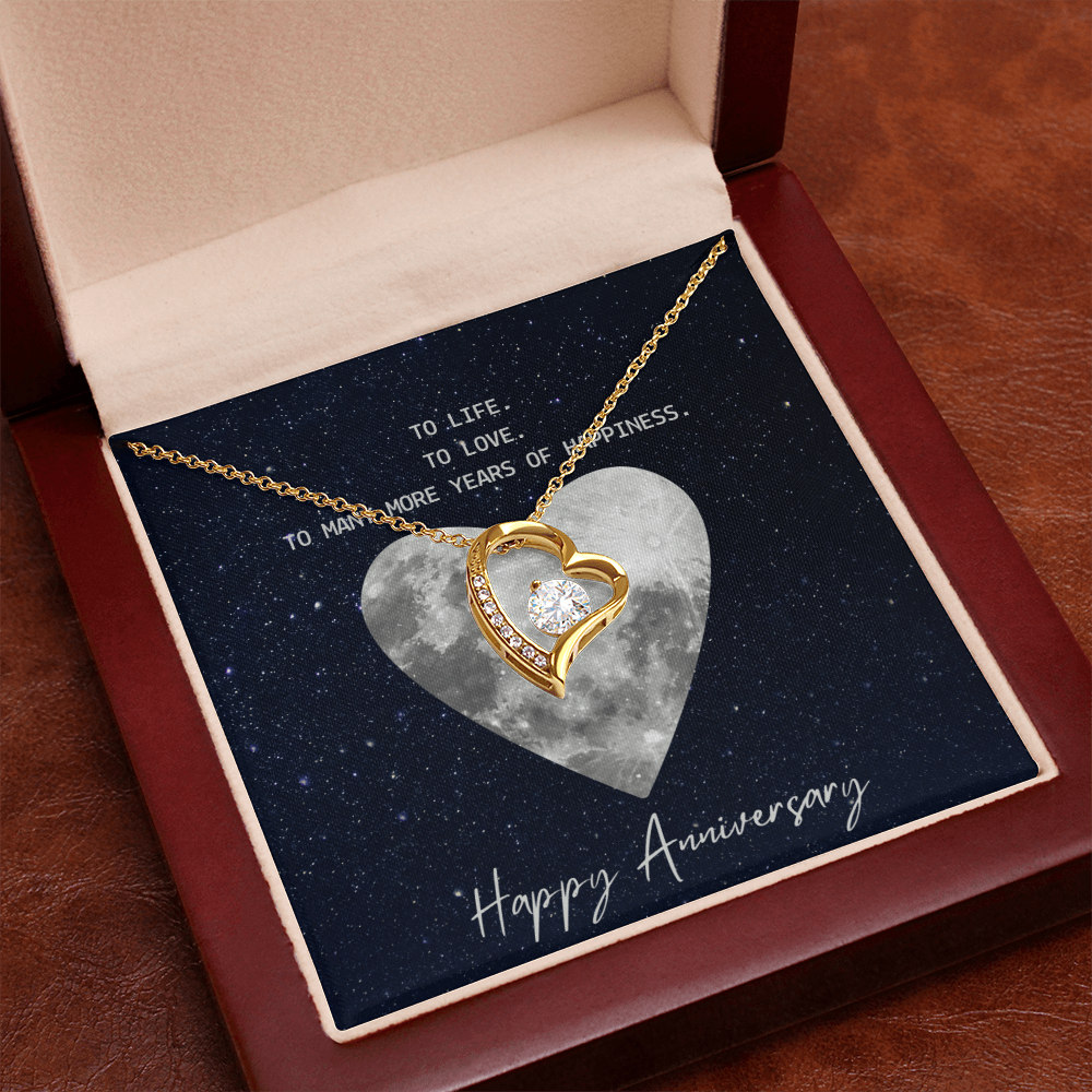 Happy Anniversary Love Galaxy Necklace