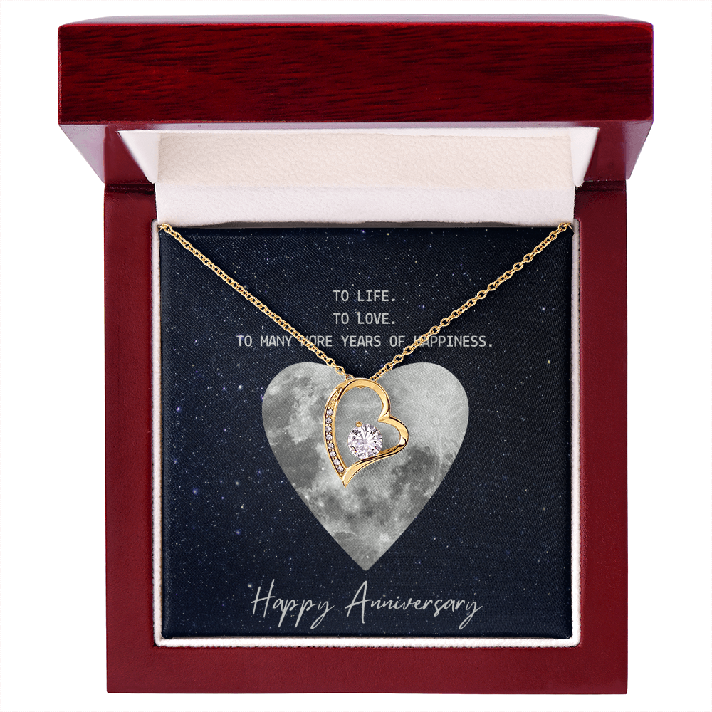 Happy Anniversary Love Galaxy Necklace