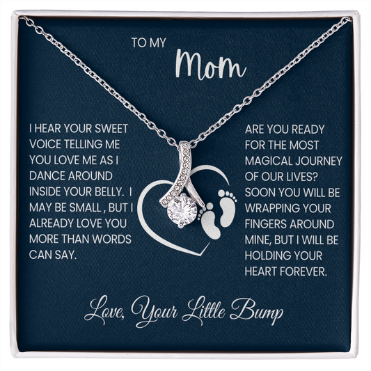 To My Mom Love Your Little Bump Necklace