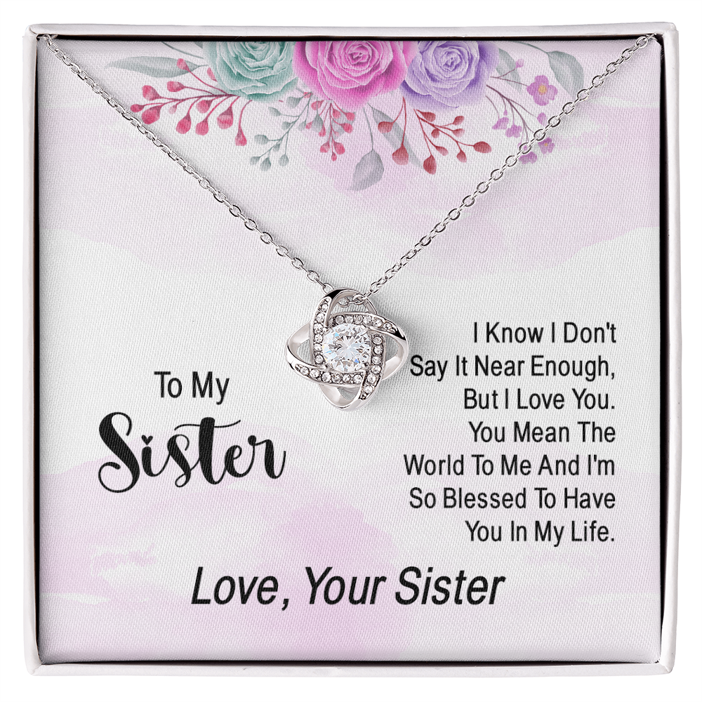 To My Sister Necklace - The Perfect Christmas & Birthday Gift from a Sister