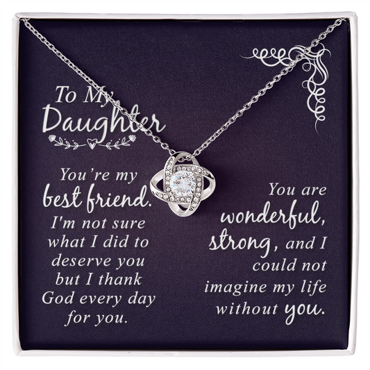 To My Daughter Necklace - The Perfect Christmas & Birthday Gift from Mom or Dad