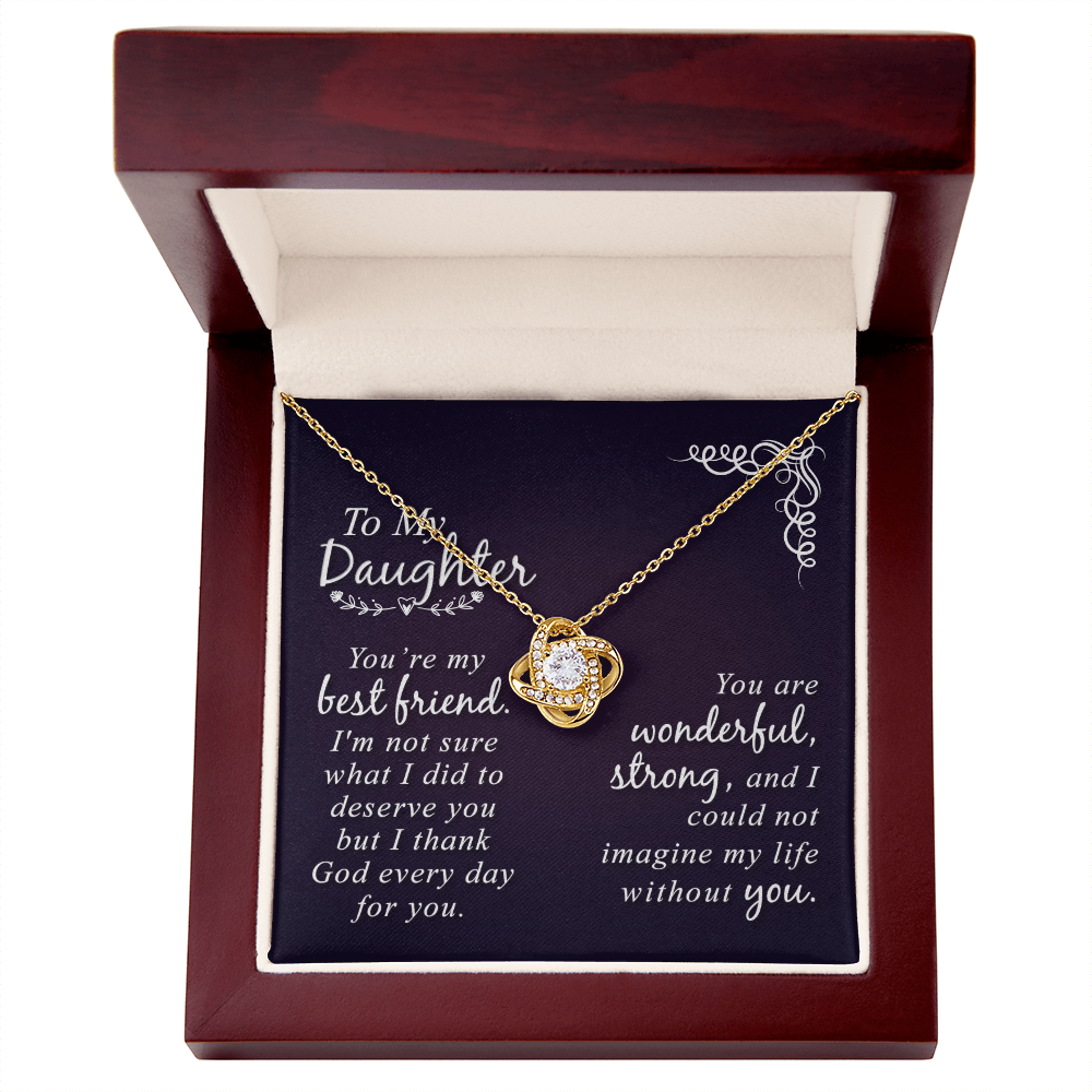 To My Daughter Necklace - The Perfect Christmas & Birthday Gift from Mom or Dad