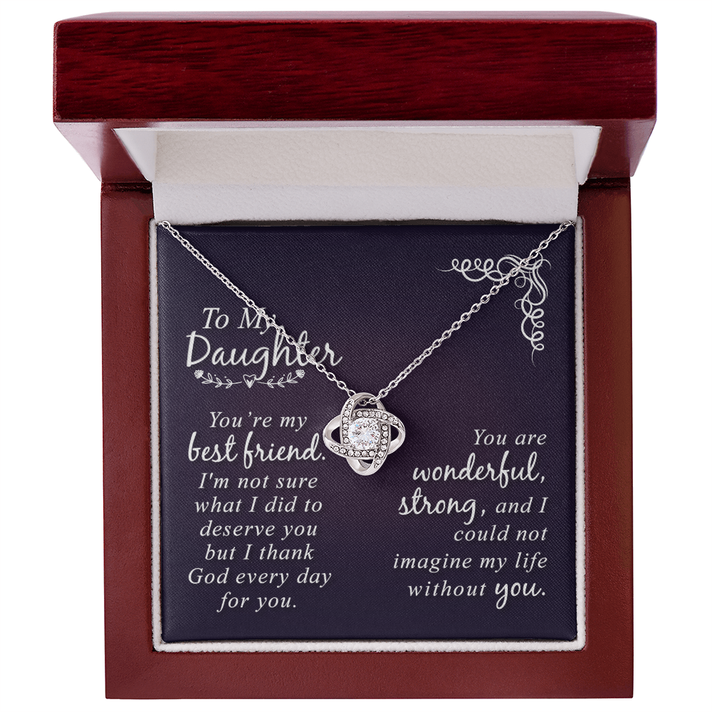 To My Daughter Necklace - The Perfect Christmas & Birthday Gift from Mom or Dad