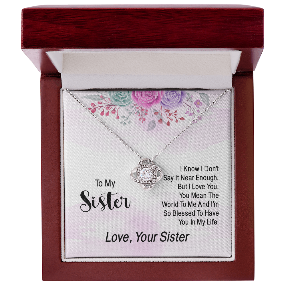 To My Sister Necklace - The Perfect Christmas & Birthday Gift from a Sister