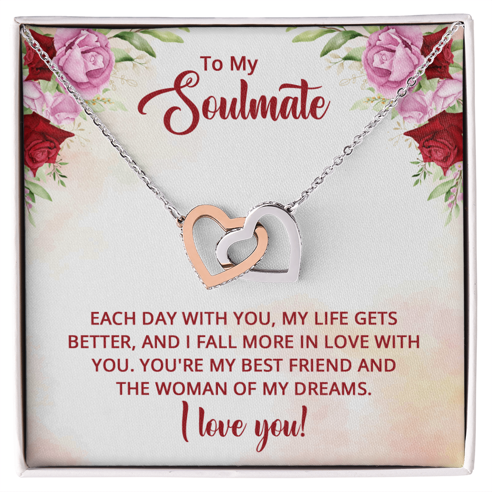 To My Soulmate – Heartfelt Love Necklace | Romantic Gift for Wife or Girlfriend