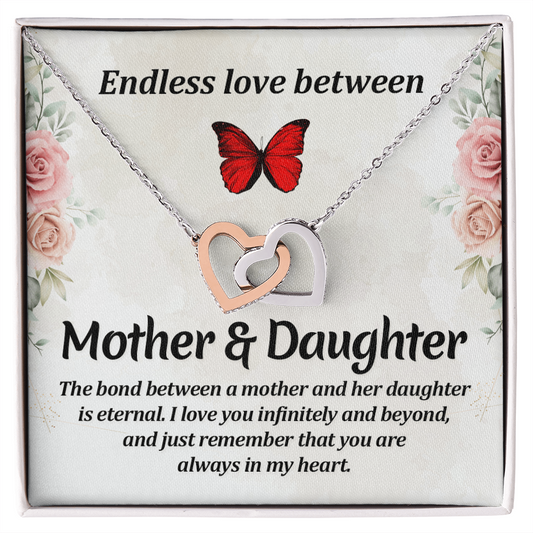 Endless Love Between Mother & Daughter – Interlocking Hearts Necklace