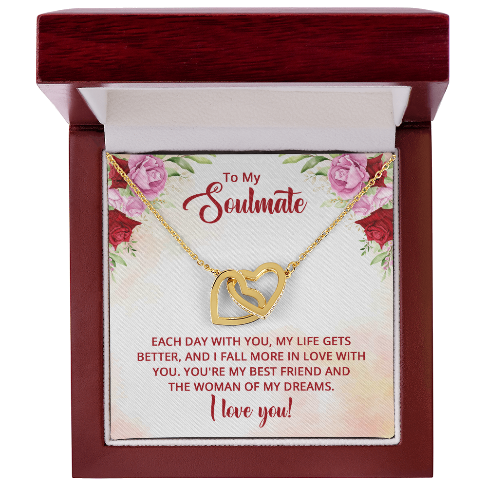 To My Soulmate – Heartfelt Love Necklace | Romantic Gift for Wife or Girlfriend