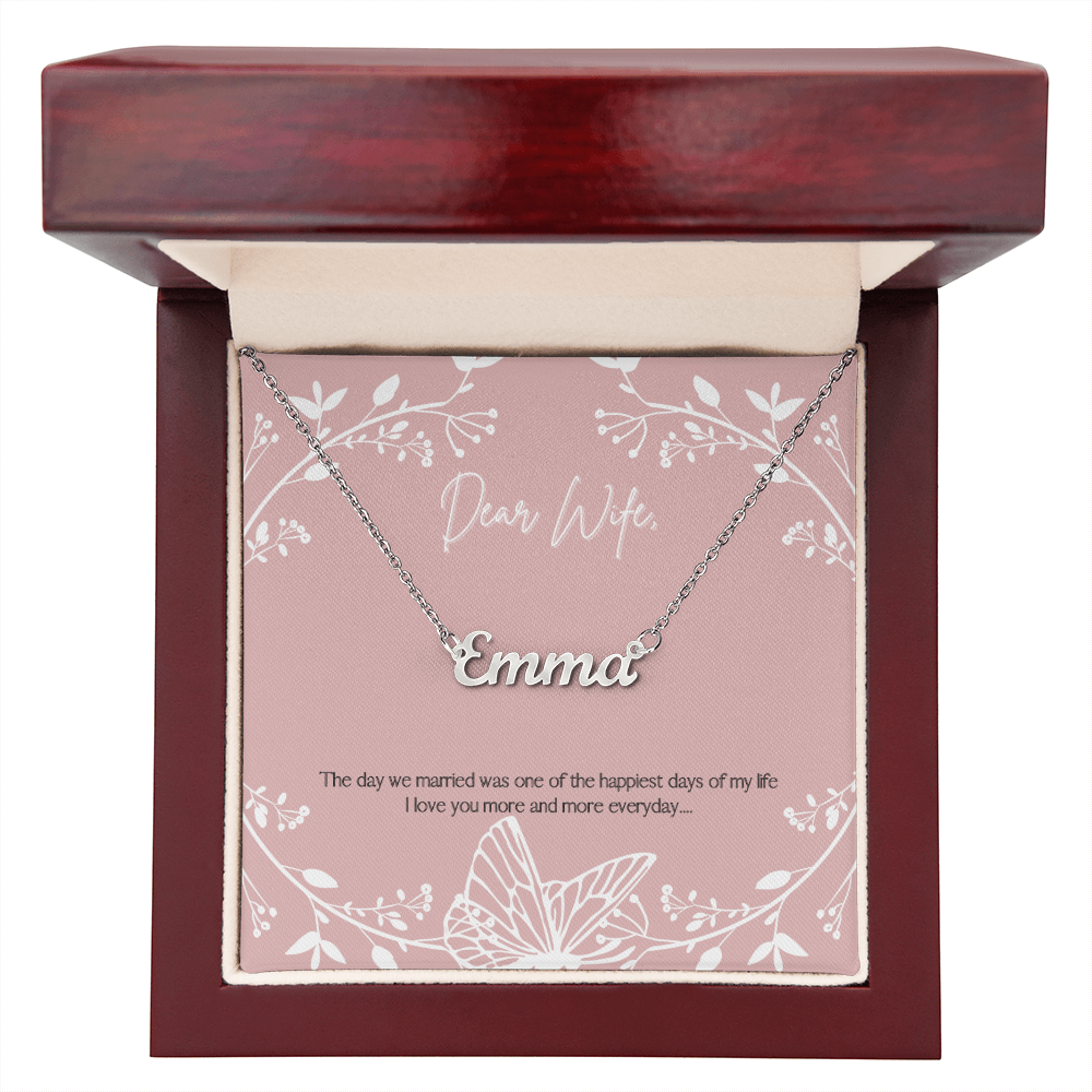 Dear Wife Name Necklace