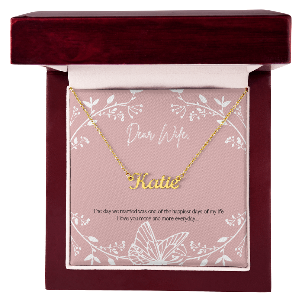 Dear Wife Name Necklace