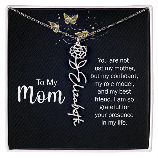 To my Mom name necklace
