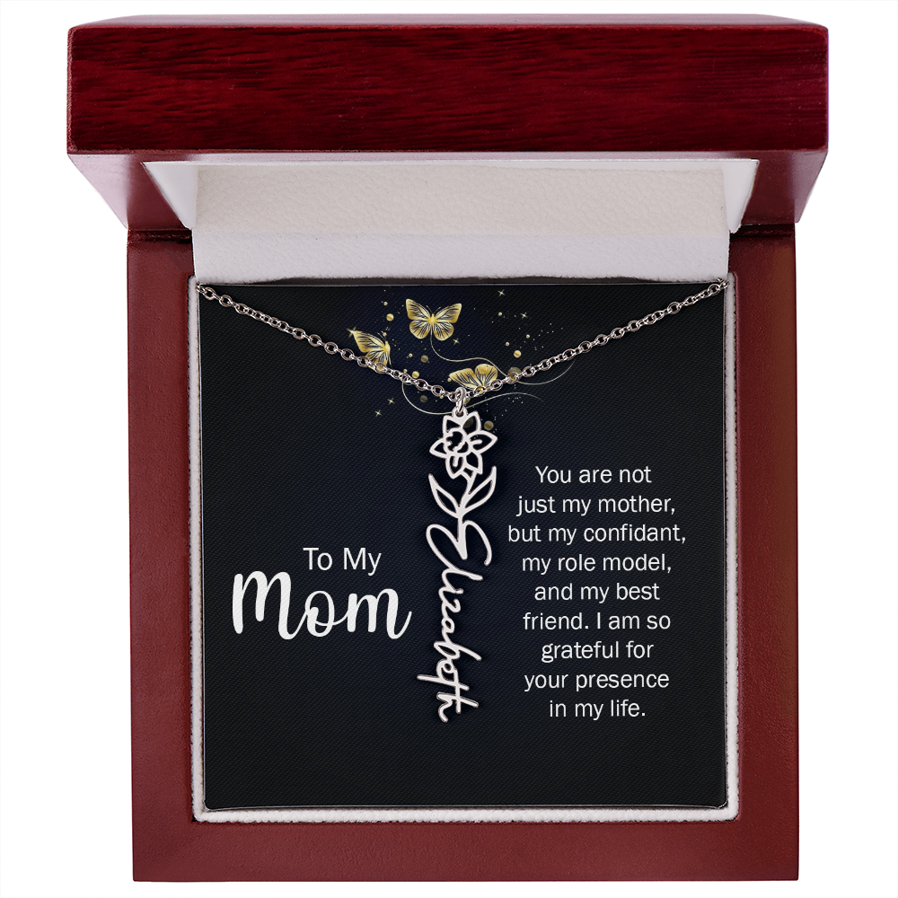 To my Mom name necklace