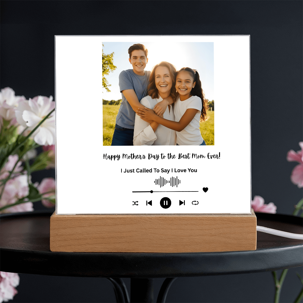 Personalized Mother's Day Acrylic Song Plaque with Photo & Custom Message, Gift for Mom, Gift for Her, Mother's Dy Gift