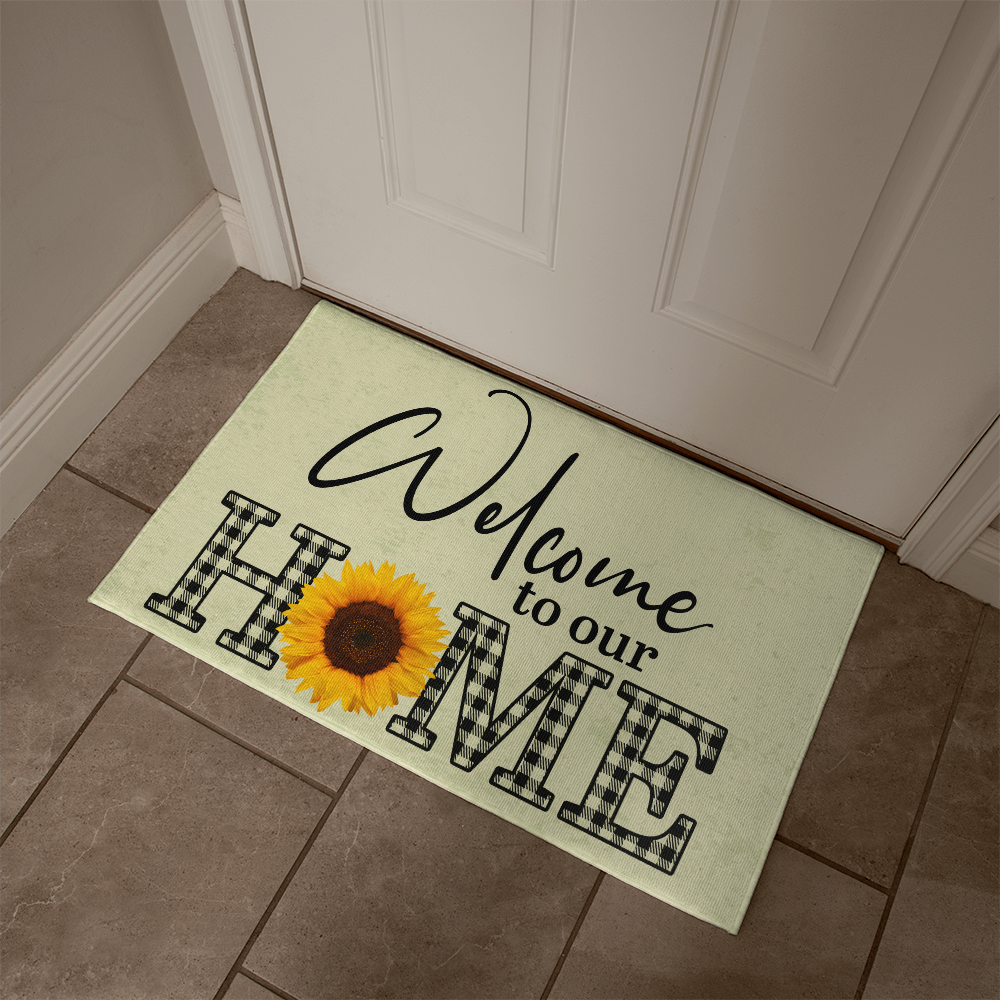 Welcome to Our Home” Doormat, Rustic Farmhouse Home Decor
