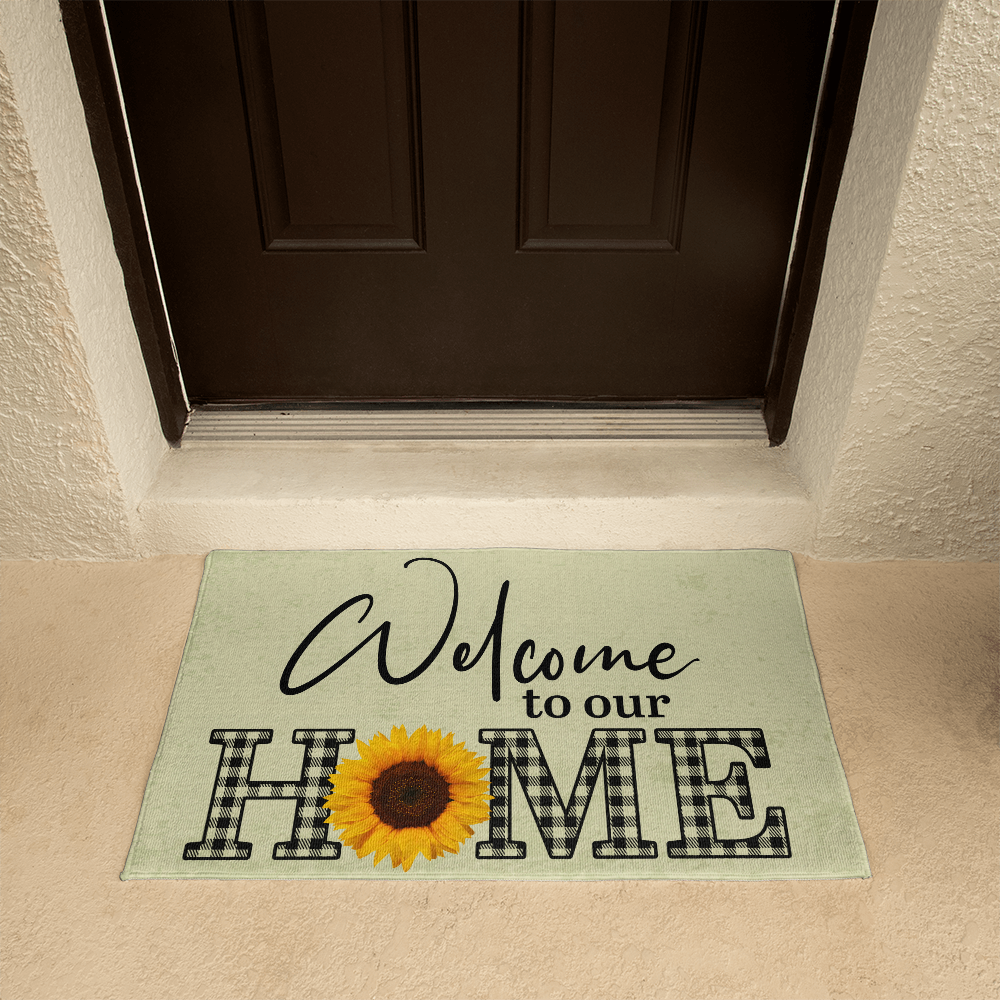 Welcome to Our Home” Doormat, Rustic Farmhouse Home Decor