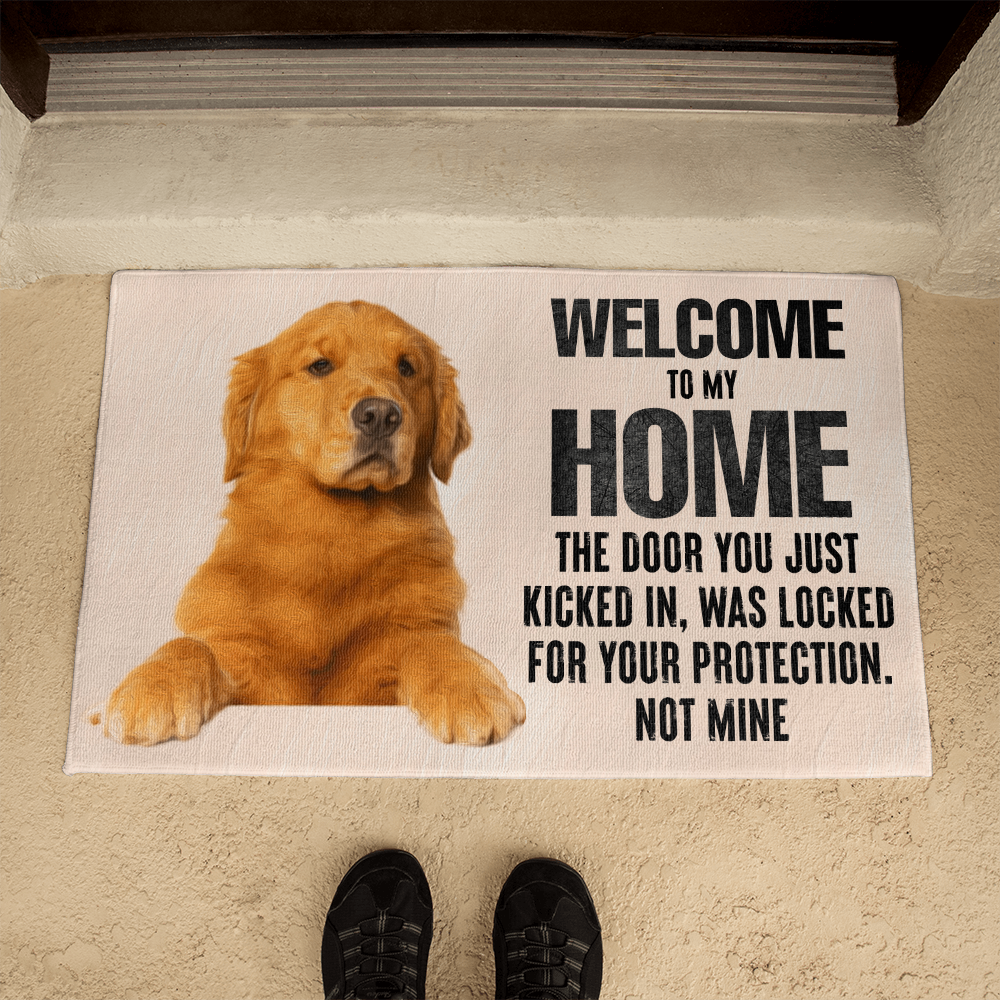 funny dog welcome mat