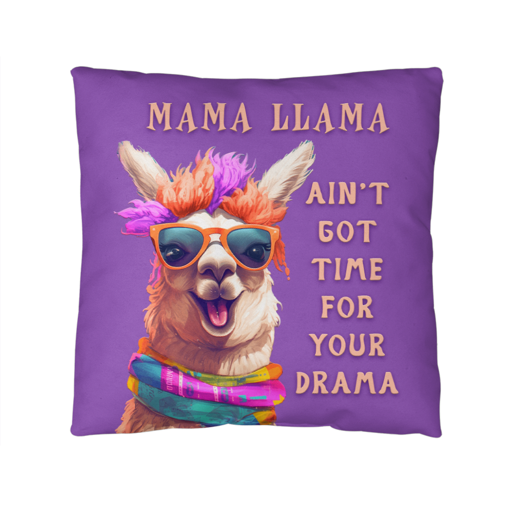 Mama Llama Ain’t Got Time for Your Drama Pillow