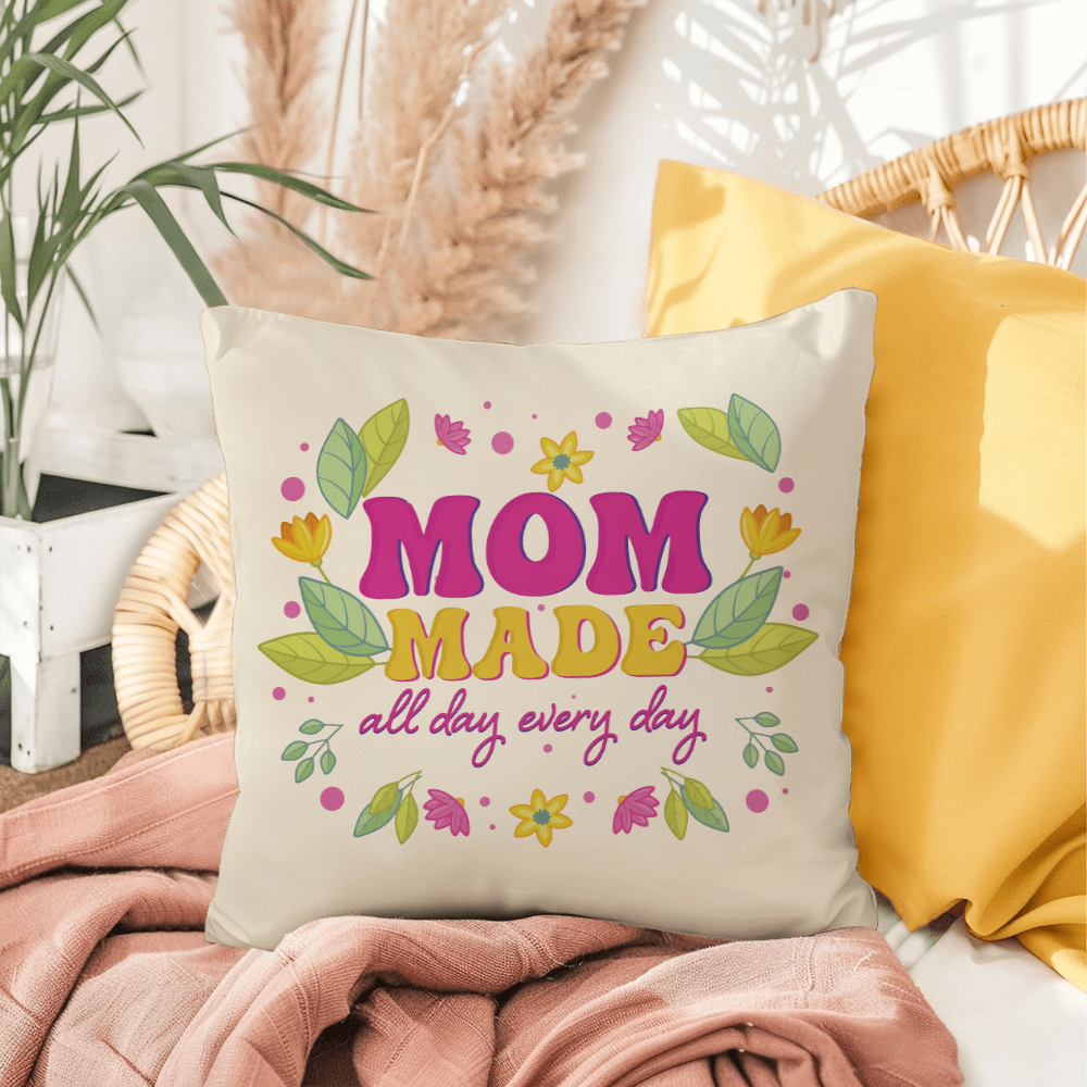 Floral Throw Pillow for Mother’s Day, Birthday, Christmas or Cozy Home Decor