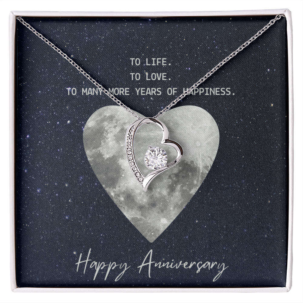 Happy Anniversary Love Galaxy Necklace