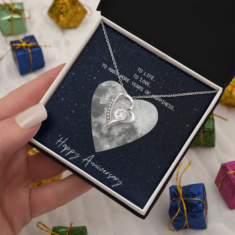 Happy Anniversary Love Galaxy Necklace