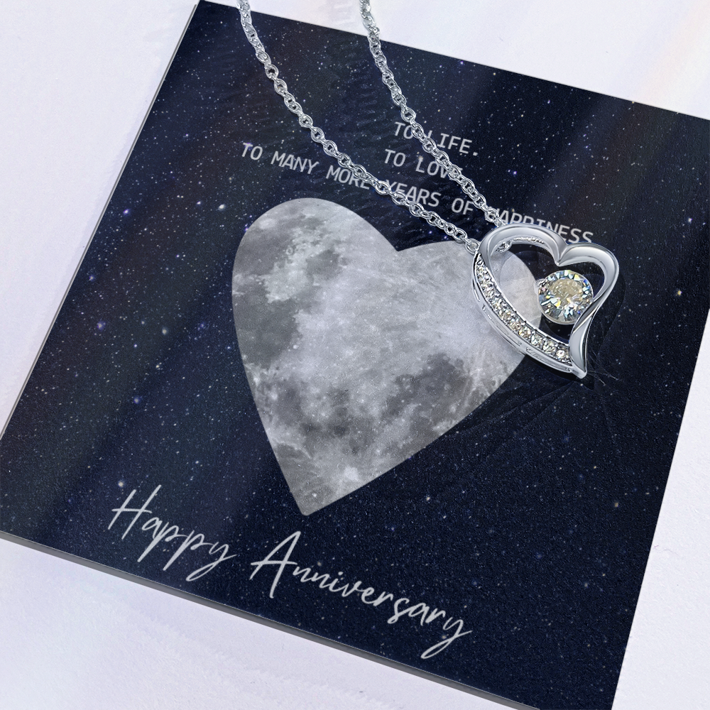 Happy Anniversary Love Galaxy Necklace