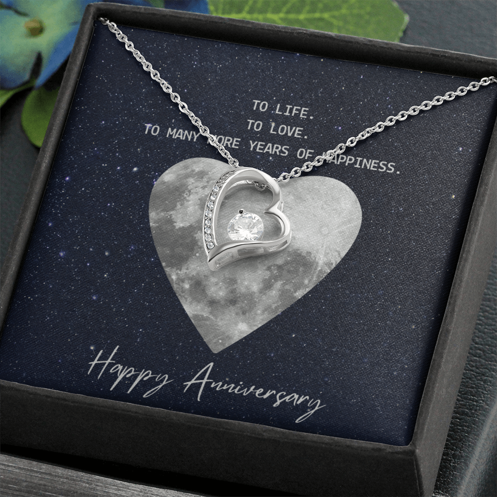 Happy Anniversary Love Galaxy Necklace