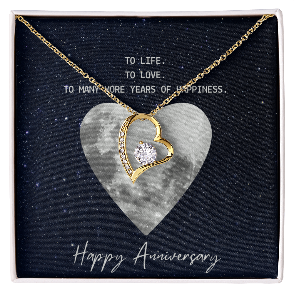Happy Anniversary Love Galaxy Necklace