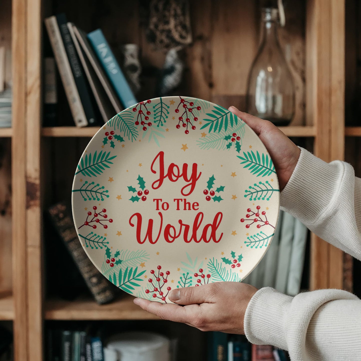 Joy to the World Christmas Plate – Festive Holiday Decorative Plate