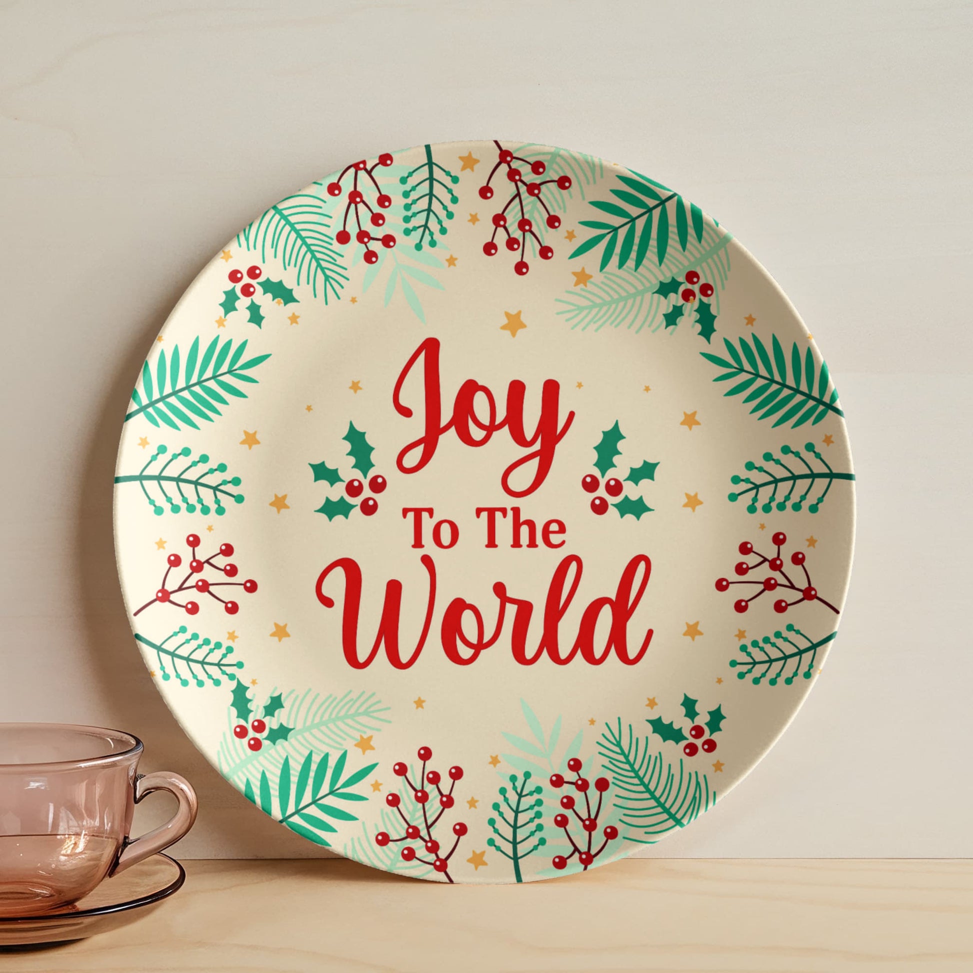 Joy to the World Christmas Plate