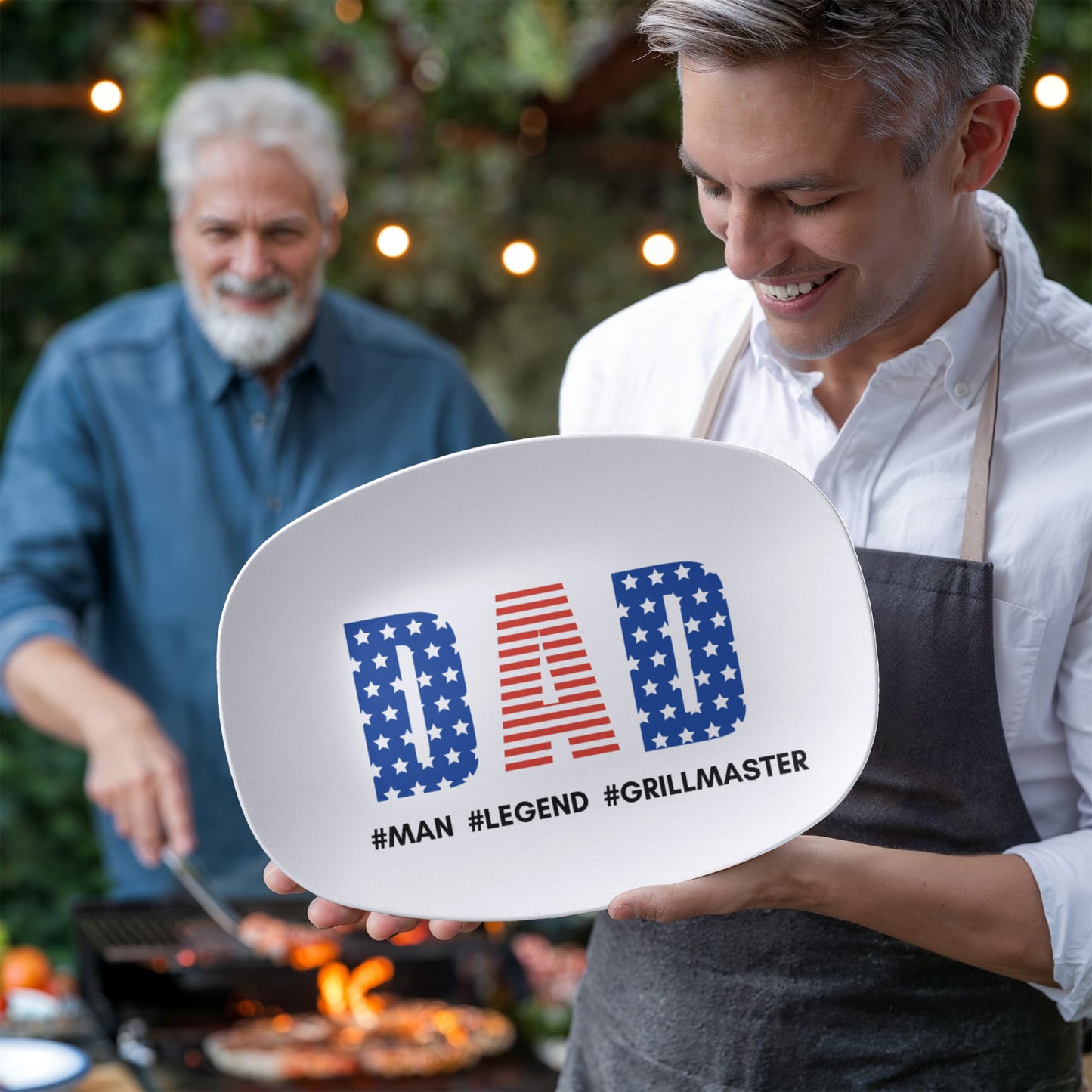 Dad's Grilling Plate, Fathers Day Gift, Grill Gifts, BBQ Custom Platter