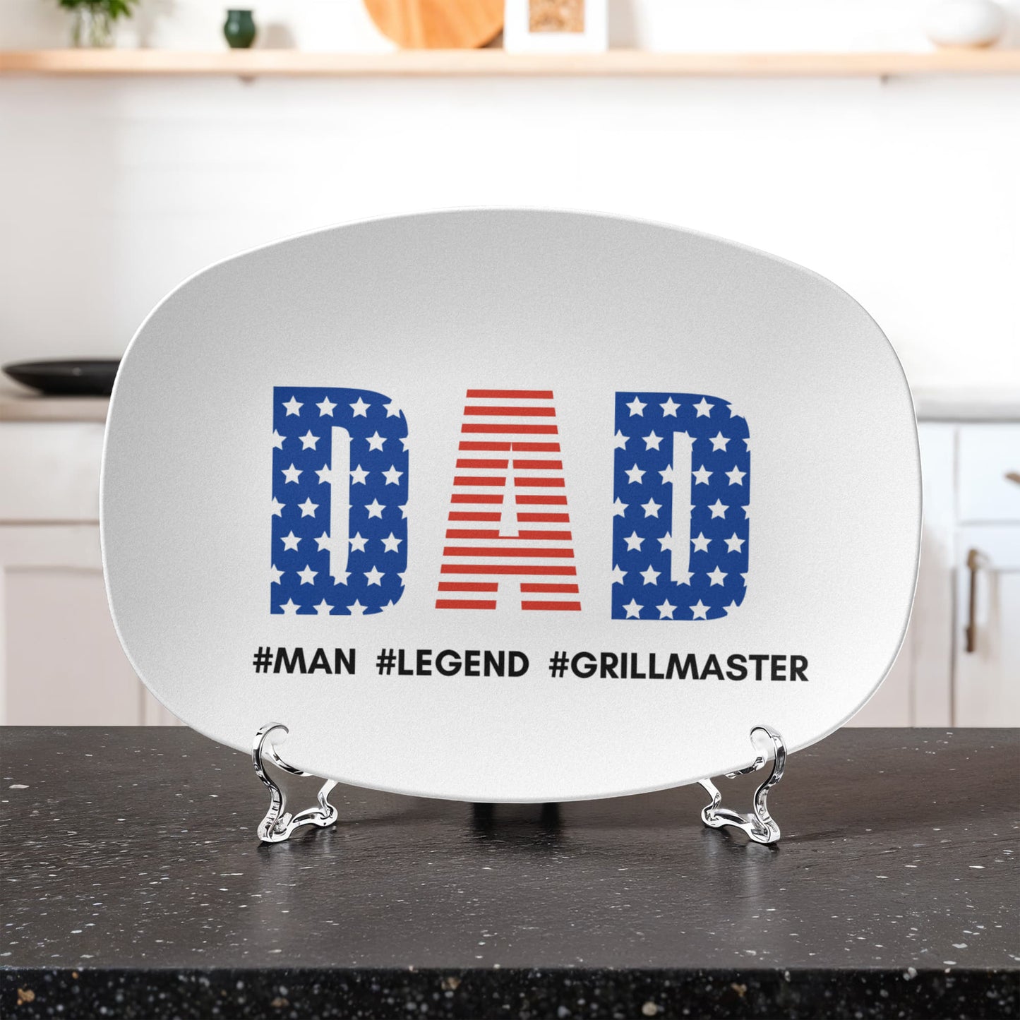 Dad's Grilling Plate, Fathers Day Gift, Grill Gifts, BBQ Custom Platter