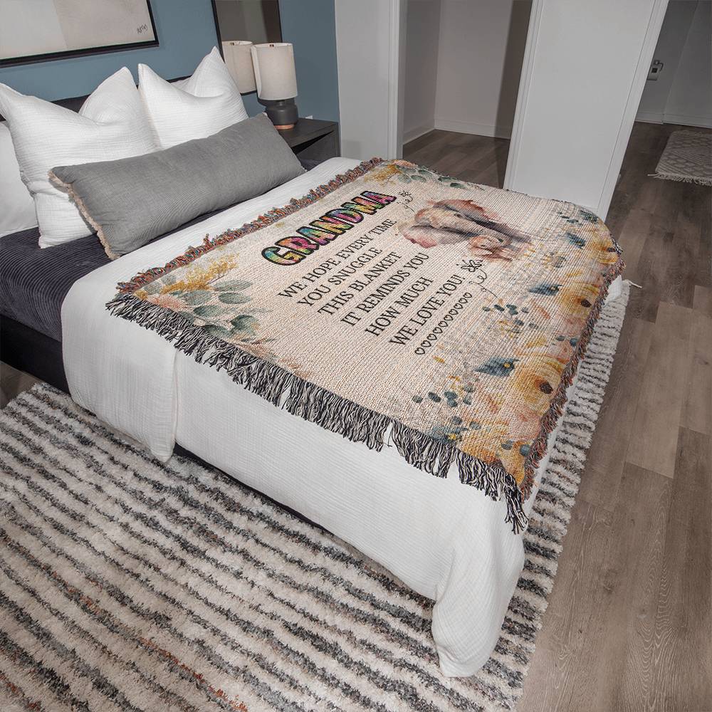 To My Grandma Blanket – Cozy Gift from Grandkids