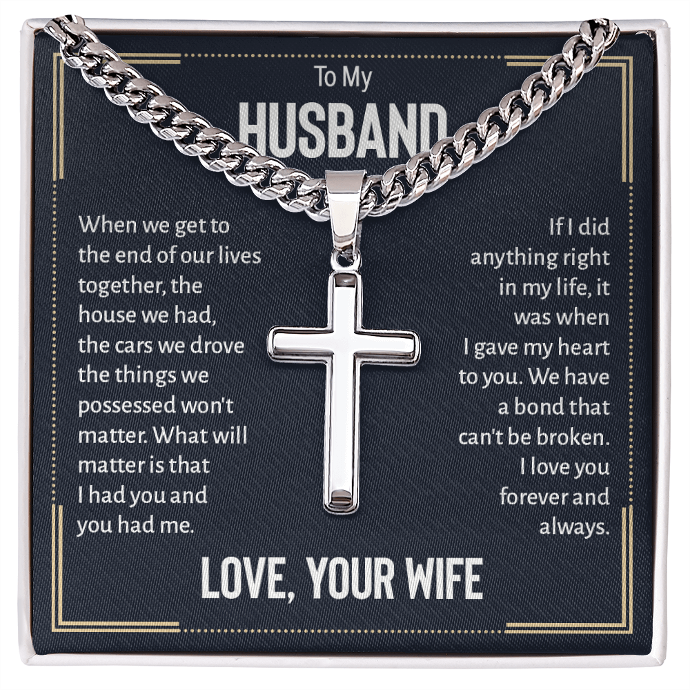 Husband Cross Necklace