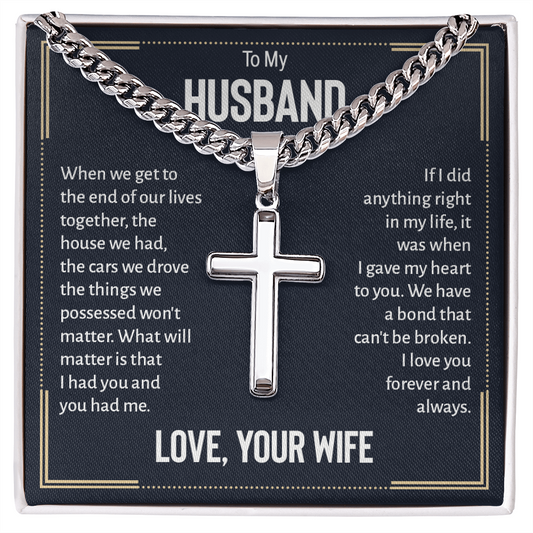 Husband Cross Necklace
