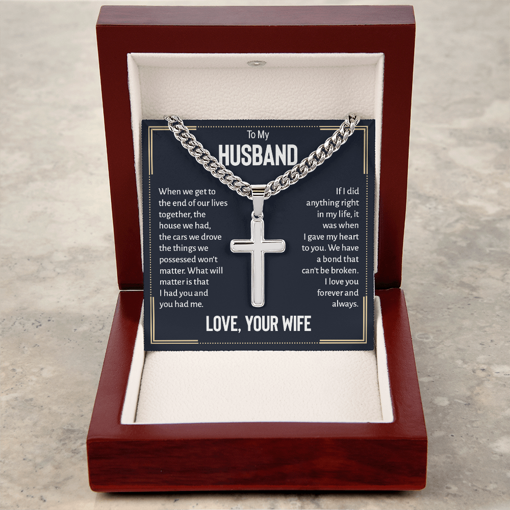 Husband Cross Necklace