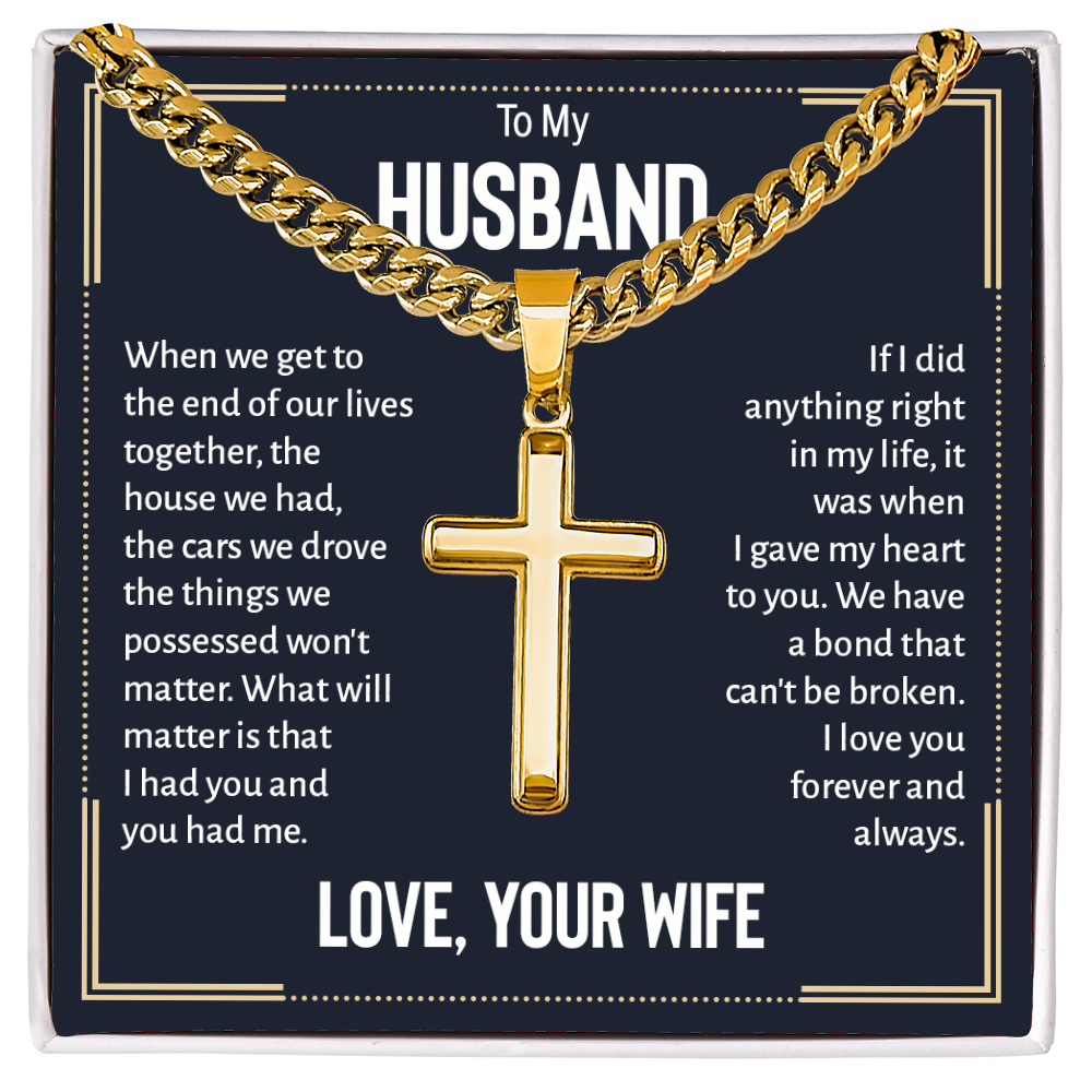 Husband Cross Necklace