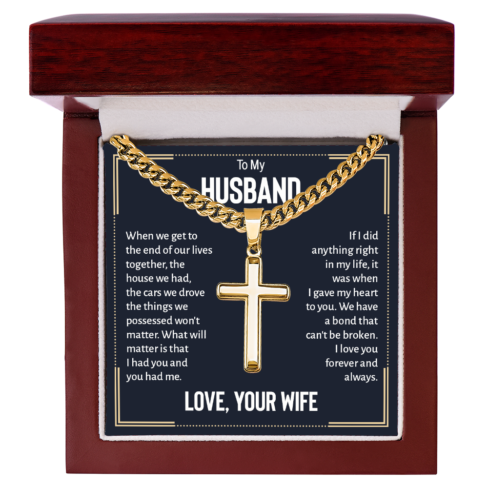 Husband Cross Necklace