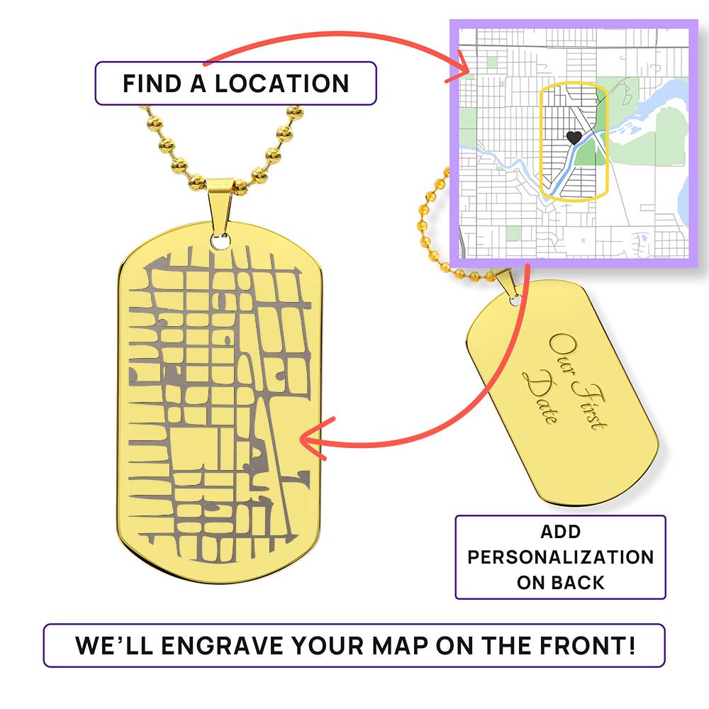 Personalized Map Coordinates Necklace from Wife