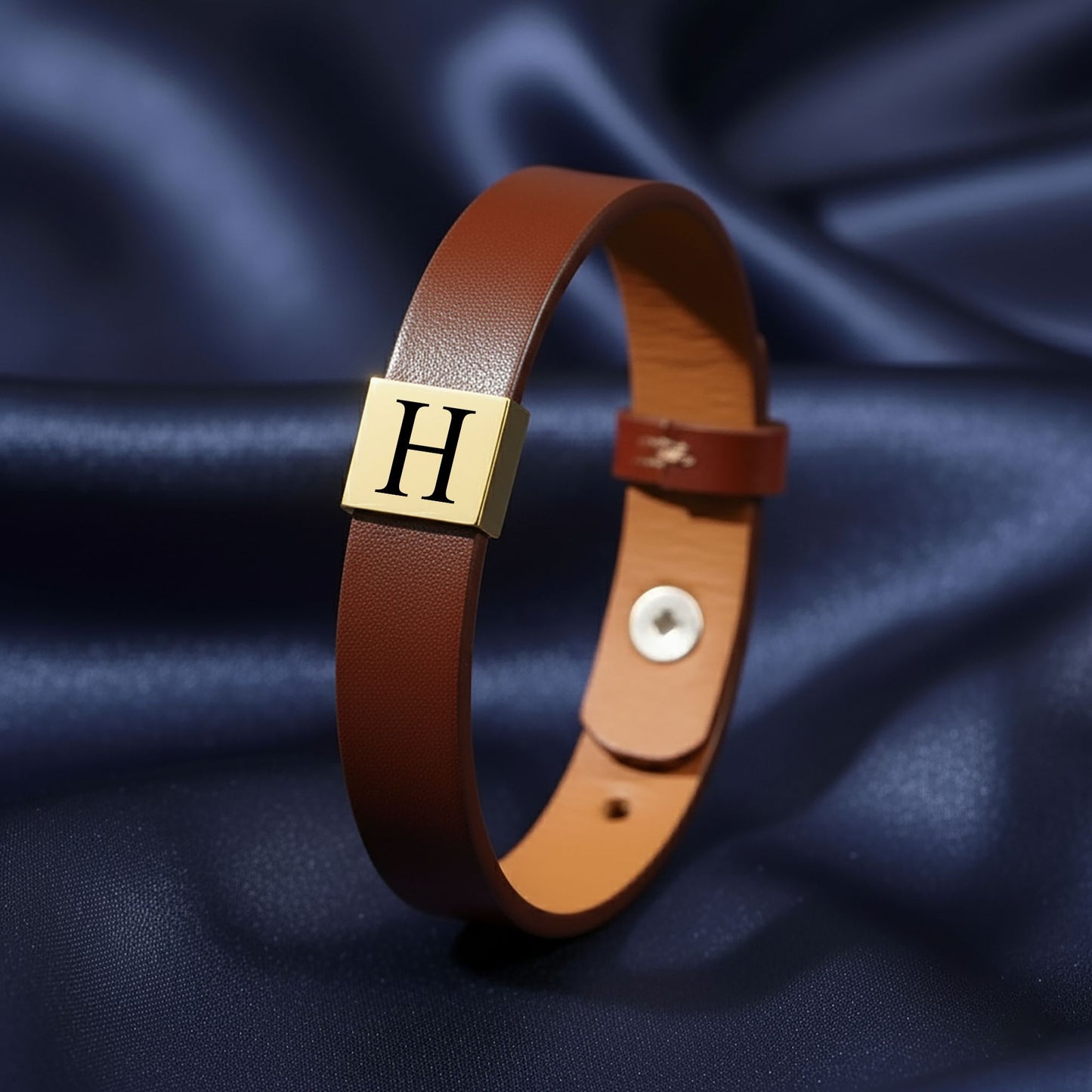 Personalized Men's Leather Bracelet – Custom Anniversary & Valentine’s Gift