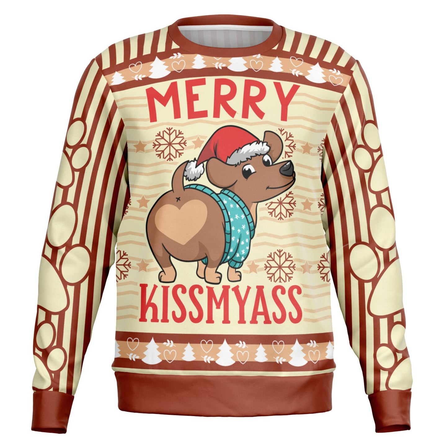 Merry Kissmyass Funny Holiday Sweatshirt