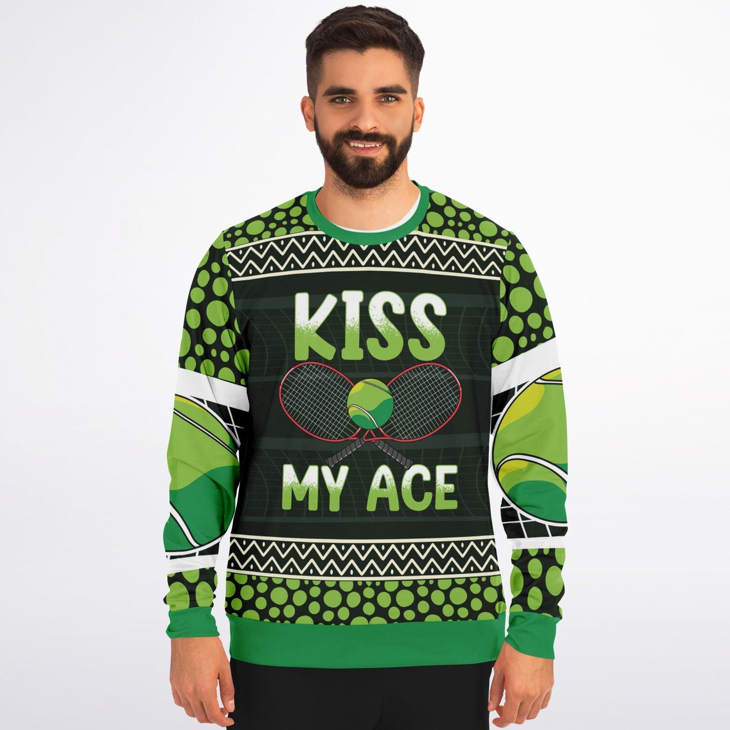 Kiss My Ace Tennis Ugly Sweater
