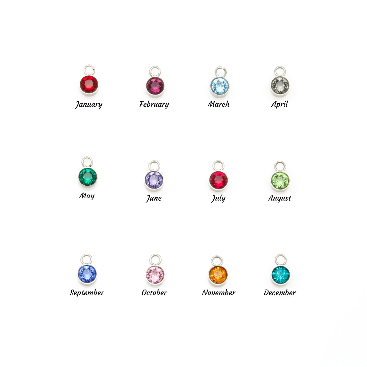 Custom Name Necklace with Birthstone Graduation
