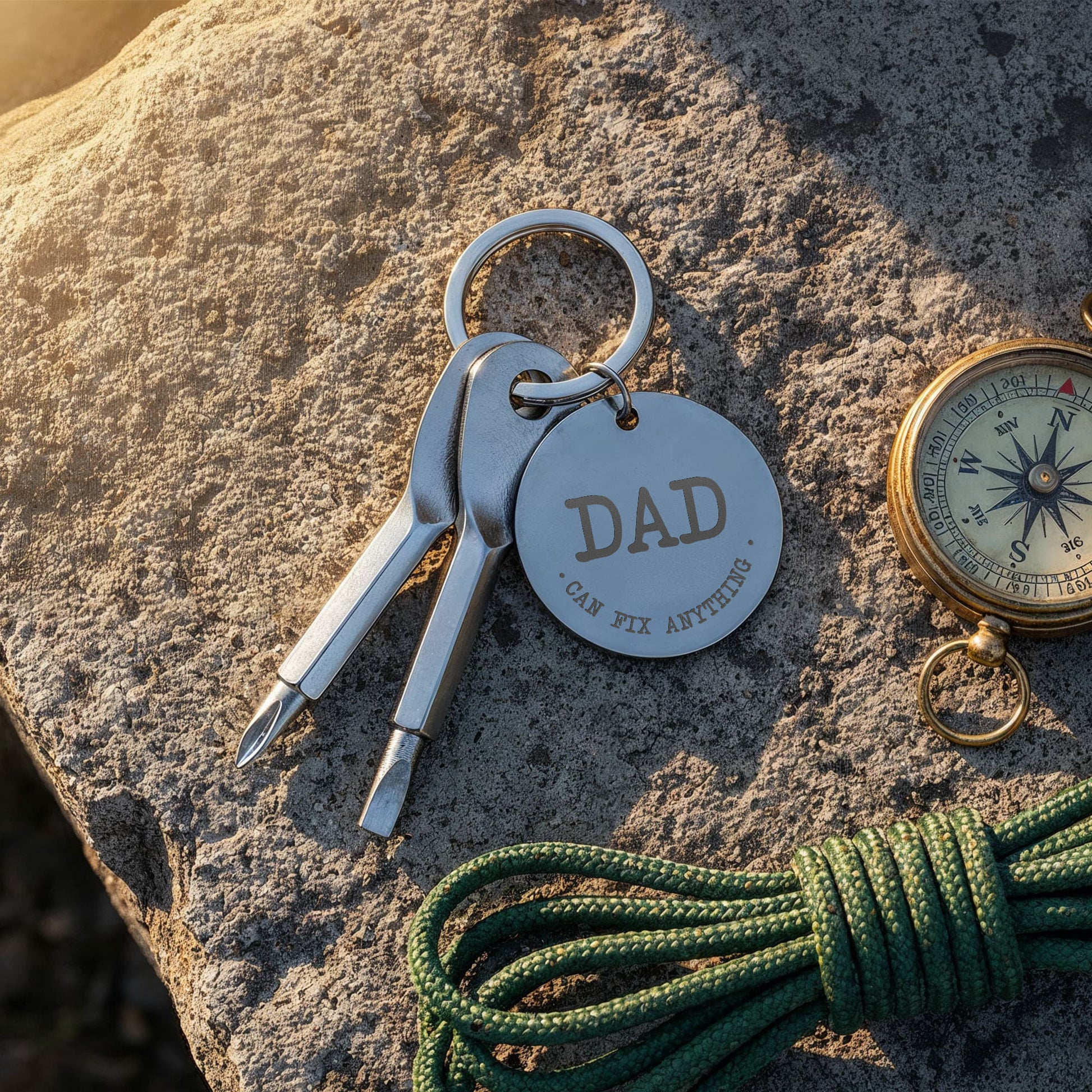 Dad Keychain with screwdriver