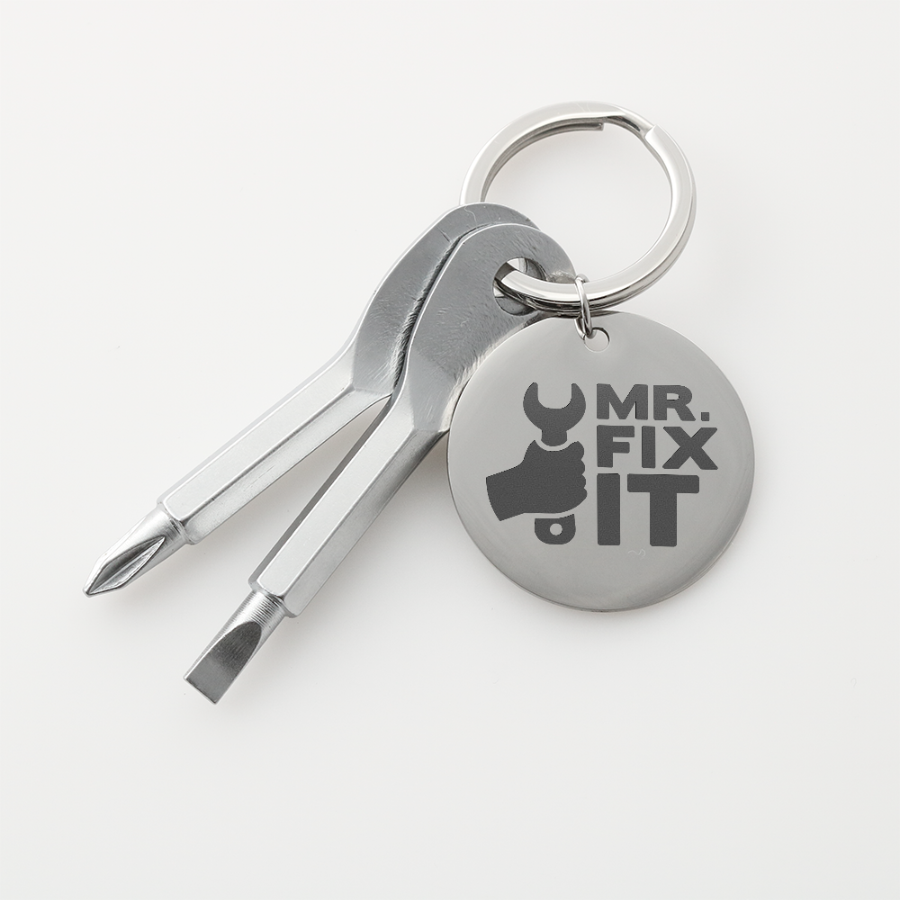 Mr. Fix It Keychain – Tool Key Ring Gift for Dad, Grandpa, Husband,  Son, or Uncle