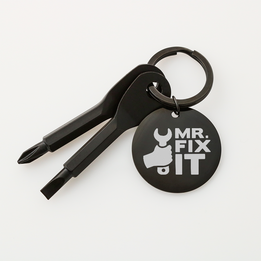 Mr. Fix It Keychain – Tool Key Ring Gift for Dad, Grandpa, Husband,  Son, or Uncle