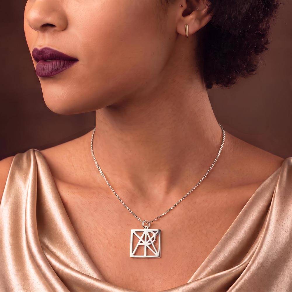 To My Daughter Monogram Necklace – Personalized Name Pendant in Stainless Steel or 18K Gold Finish, Heartfelt Christmas Gift from Mom & Dad