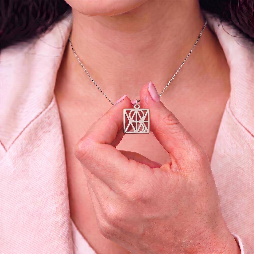 To My Daughter Monogram Necklace – Personalized Name Pendant in Stainless Steel or 18K Gold Finish, Heartfelt Christmas Gift from Mom & Dad